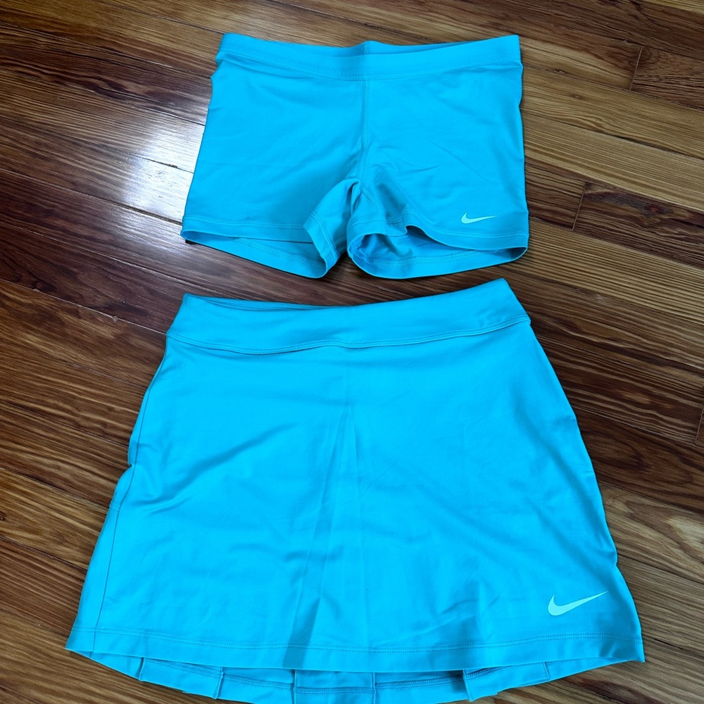 Nike Teal Green Dri-FIT Golf Skirt with Shorts